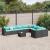 Set canapele de grădină cu perne, 10 piese, negru, poliratan GartenMobel Dekor