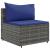 Set canapele de grădină, 7 piese, cu perne, gri, poliratan GartenMobel Dekor