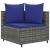 Set canapele de grădină, 7 piese, cu perne, gri, poliratan GartenMobel Dekor