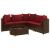 Set canapele de grădină cu perne, 6 piese, maro, poliratan GartenMobel Dekor