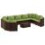 Set canapele de grădină cu perne, 10 piese, maro, poliratan GartenMobel Dekor