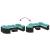 Set canapele de grădină cu perne, 10 piese, negru, poliratan GartenMobel Dekor