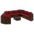 Set canapele de grădină cu perne, 10 piese, maro, poliratan GartenMobel Dekor