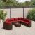 Set canapele de grădină cu perne, 10 piese, maro, poliratan GartenMobel Dekor