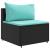 Set mobilier de grădină cu perne, 6 piese, negru, poliratan GartenMobel Dekor