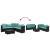 Set mobilier de grădină cu perne, 6 piese, negru, poliratan GartenMobel Dekor