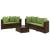 Set canapele de grădină cu perne, 6 piese, maro, poliratan GartenMobel Dekor