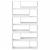 Bibliotecă, alb, 100x33x187,5 cm, lemn prelucrat GartenMobel Dekor