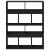 Bibliotecă, negru, 100x33x125,5 cm, lemn prelucrat GartenMobel Dekor