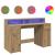 Birou cu lumini LED stejar artizanal 140x55x91cm lemn prelucrat GartenMobel Dekor