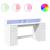 Birou cu lumini LED, alb, 160x55x91 cm, lemn prelucrat GartenMobel Dekor