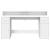 Birou cu lumini LED, alb, 160x55x91 cm, lemn prelucrat GartenMobel Dekor