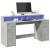 Birou cu lumini LED, gri beton, 160x55x91 cm, lemn prelucrat GartenMobel Dekor