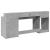 Birou cu lumini LED, gri beton, 200x55x91 cm, lemn prelucrat GartenMobel Dekor