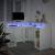 Birou cu lumini LED, alb, 130x130x91 cm, lemn prelucrat GartenMobel Dekor