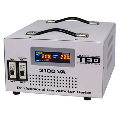 Stabilizator Tensiune Servomotor 3100VA TED Electric, Tensiune 140V-270V Intrare, 220V ±10% Iesire SafetyGuard Surveillance