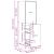 Dulap de farmacie, gri beton, 40x41x144,5 cm, lemn prelucrat GartenMobel Dekor