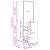 Dulap de farmacie, lemn vechi, 40x41x144,5 cm, lemn prelucrat GartenMobel Dekor