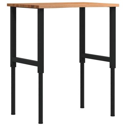 Banc lucru maro 80x60x(71,5-98) cm lemn masiv stejar GartenMobel Dekor