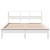 Cadru de pat fără saltea, alb, 140x200 cm, lemn masiv pin GartenMobel Dekor