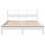 Cadru de pat fără saltea, alb, 140x190 cm, lemn masiv de pin GartenMobel Dekor