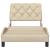 Cadru de pat fără saltea cremă 80x200 cm țesătură GartenMobel Dekor