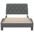 Cadru de pat fără saltea, gri închis, 100x200 cm, textil GartenMobel Dekor