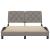 Cadru de pat fără saltea, gri taupe, 140x200 cm, textil GartenMobel Dekor