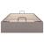 Cadru de pat otoman fără saltea Taup 100x200 cm țesătură GartenMobel Dekor