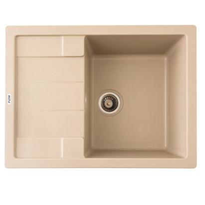 Chiuvetă bucătărie din granit ANILA Flow, 1 cuvă cu scurgător, Sahara