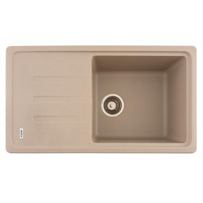 Chiuvetă bucătărie din granit Sahara, 1 cuvă cu scurgător, 780x435 mm
