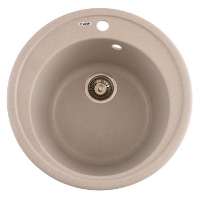 Chiuvetă de bucătărie din granit cuvă rotundă Avena 510x200 mm Flow