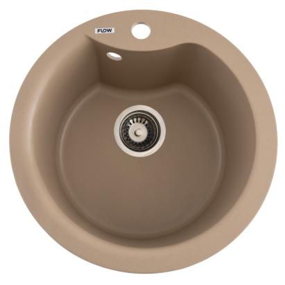 Chiuvetă de bucătărie din granit cuvă rotundă Sahara 485x210 mm Flow Wave