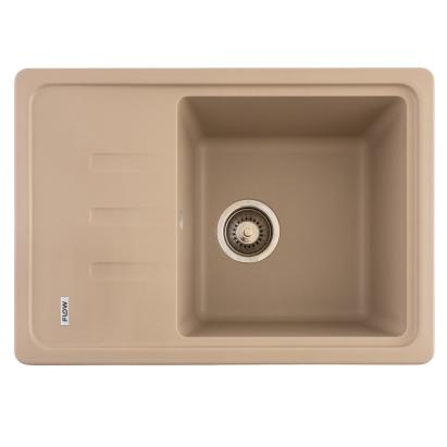 Chiuvetă bucătărie din granit Sahara cu 1 cuvă și scurgător 615x430 mm Flow