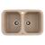 Chiuvetă de bucătărie din granit cu 2 cuve Flow TWINS Sahara 765x470 mm