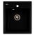 Chiuvetă de bucătărie din granit cu 1 cuvă Flow Brick, negru/antracit