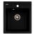 Chiuvetă bucătărie din granit cu 1 cuvă BRICK Flow, negru metalic, 460x515 mm