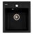 Chiuvetă de bucătărie din granit cu o cuvă Flow Brick Graphite 460x515 mm