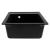 Chiuvetă de bucătărie din granit cu o cuvă Flow Brick Graphite 460x515 mm