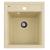 Chiuvetă de bucătărie din granit cu o cuvă BRICK Flow, Ivory, 460x515x200 mm