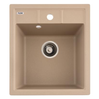 Chiuvetă bucătărie din granit Sahara, 1 cuvă, 460x515 mm, Flow BRICK