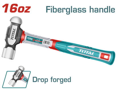 Ciocan pentru tabla TOTAL 450 g, otel forjat si maner din fibra de sticla