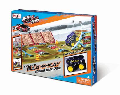 MAISTO FRESH METAL 100 SET DE CONSTRUCTIE PISTA MONSTER TRUCK CU 1  VEHICUL INCLUS