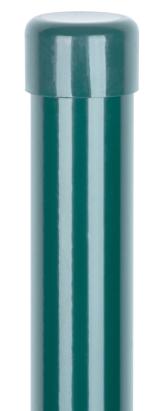 Stâlp gard metalic Strend Pro 48x2000 mm verde zincat cu PVC și căpăcel