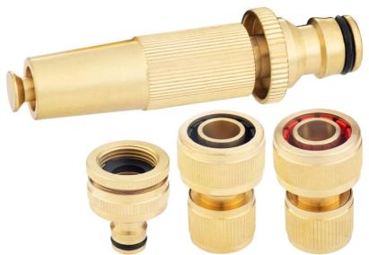 Set conectori pentru furtun 3/4 cu adaptor 3/4-1 si duza, Strend Pro Garden