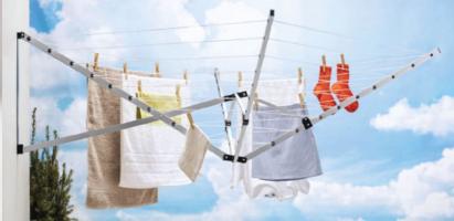 Uscător de rufe de perete pliabil MagicHome pentru exterior, 129x129x50 cm