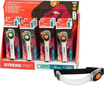 Náramok Strend Pro LB1204, LED, 2xCR2032, 185x35x15 mm, elastický, Sellbox 16 ks