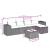 Set mobilier de grădină cu perne, 6 piese, negru, poliratan GartenMobel Dekor