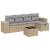 Set canapele de grădină, 6 piese, cu perne, bej, poliratan GartenMobel Dekor