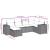 Set mobilier grădină cu perne, 6 piese, gri, poliratan GartenMobel Dekor